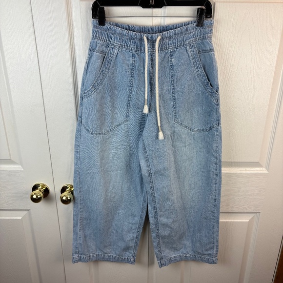 Free People Denim - Free People Easy Peasy Pull On Wide Leg Boyfriend Jeans